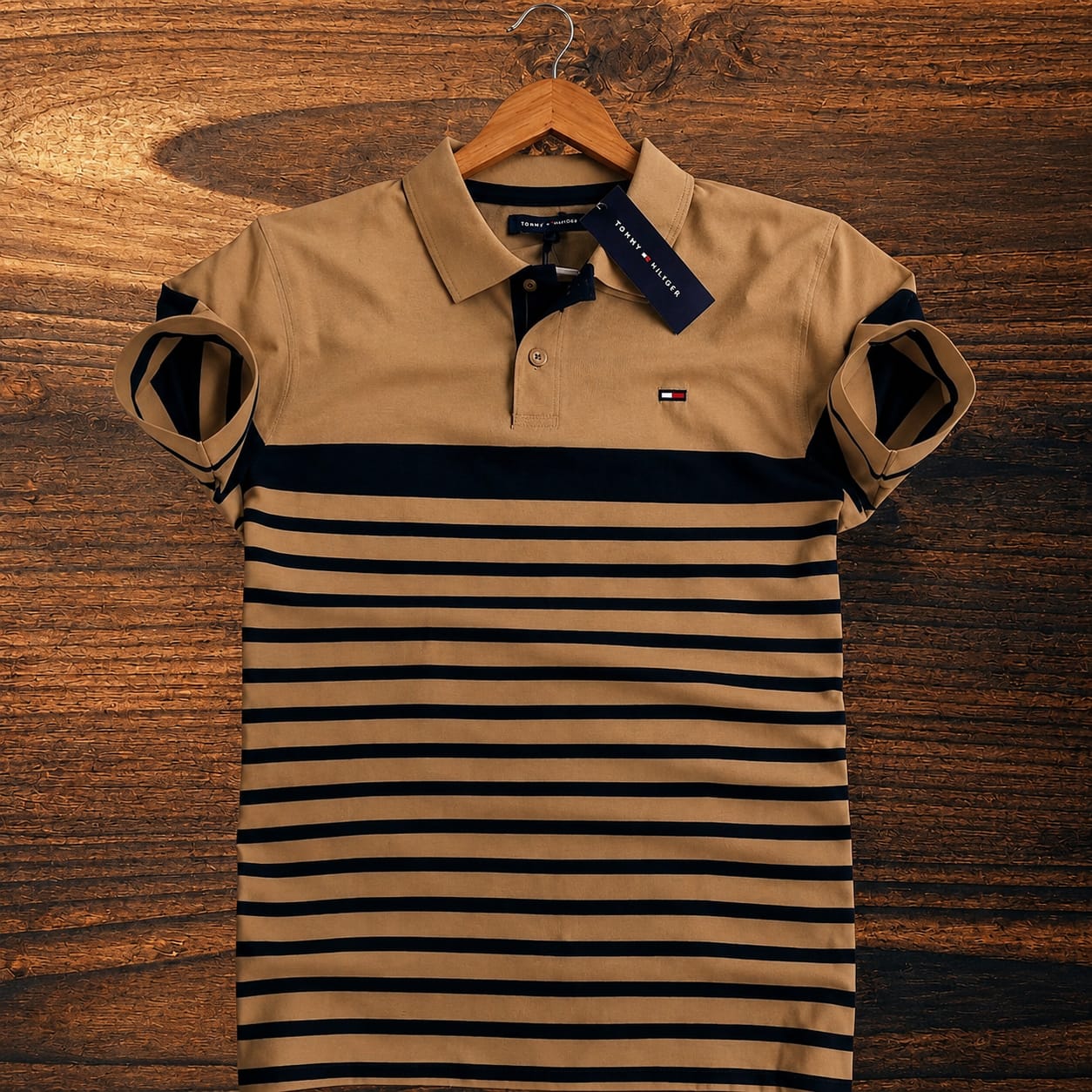 Super Premium PK Cotton Polo Shirt For Men's [ Tommy Step Biscuit ]
