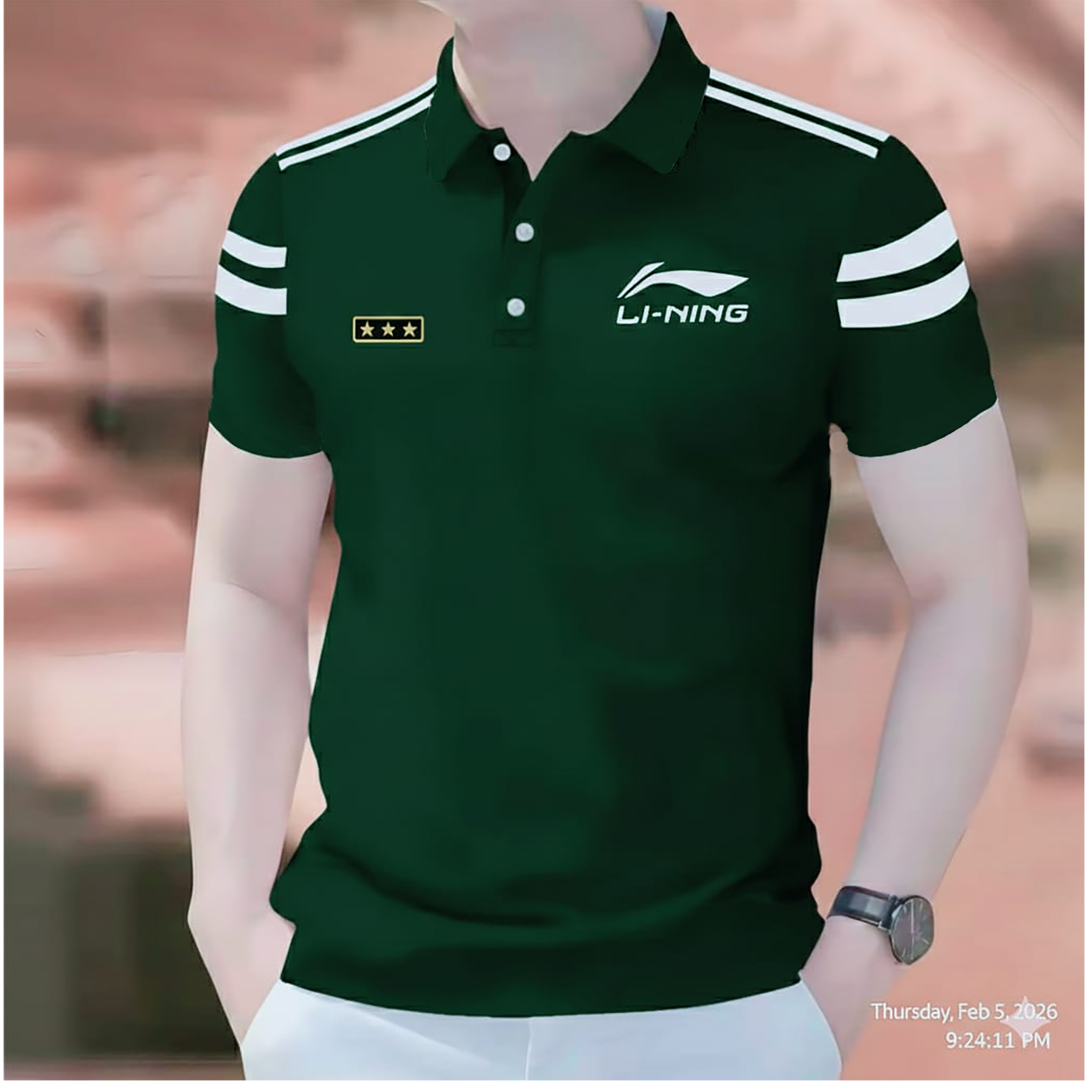 Super Premium PK Cotton Polo Shirt For Men's [ 3 Star Deep Green ]