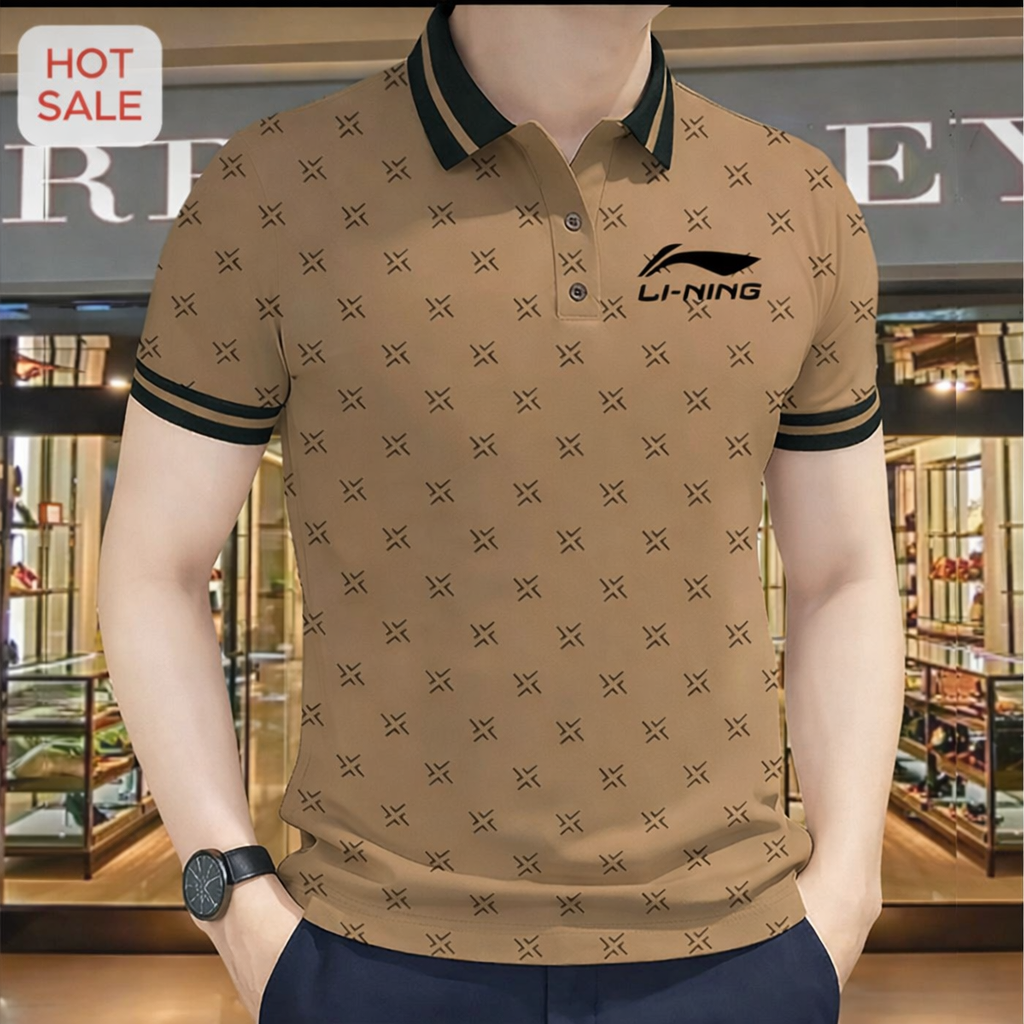 Super Premium PK Cotton Polo Shirt For Men's [ All Over Biscuit ]