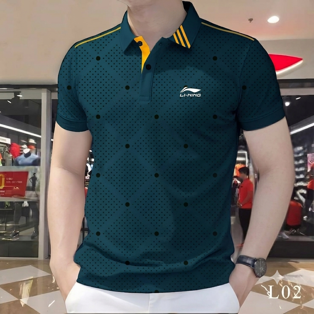 Super Premium PK Cotton Polo Shirt For Men's [ Ball Print Petrol]
